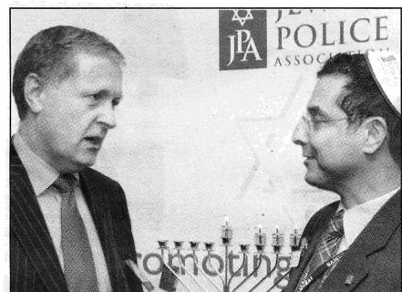 Light programme: Sir Ian Blair (left) with Jewish Police Association secretary Danny Phillips