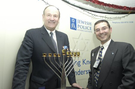 Sir John Stevens (left) with PC Danny Phillips